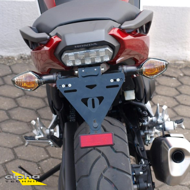 alpha Technik License Plate Holder for Honda NC750; Type RC88, RC89, RC90; Model Year 2016-