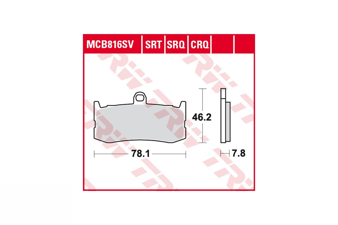 TRW brake pad set Sinter Road & Track MCB816SRT front