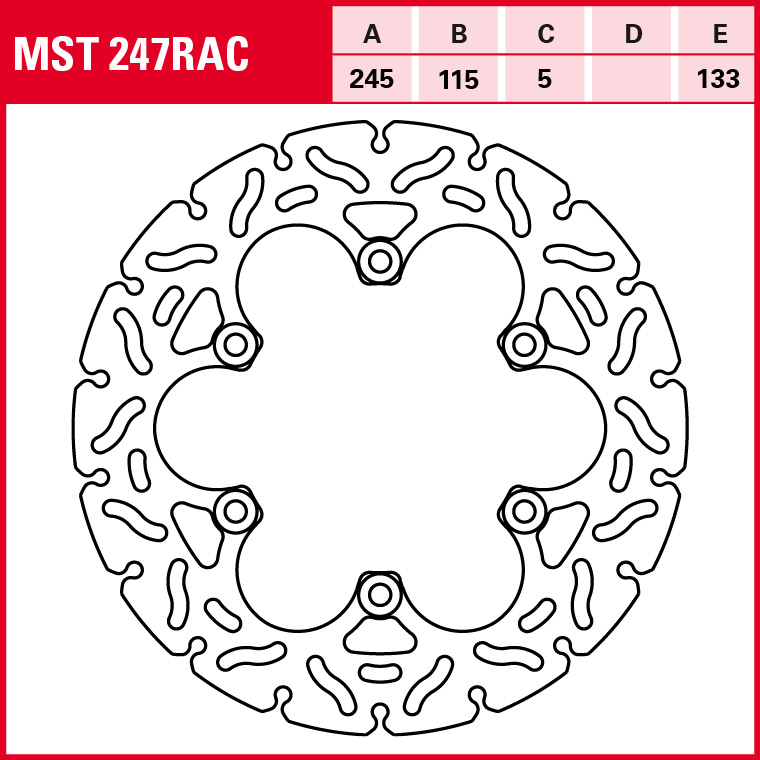 TRW brake disc Sportive rigid MST247RAC