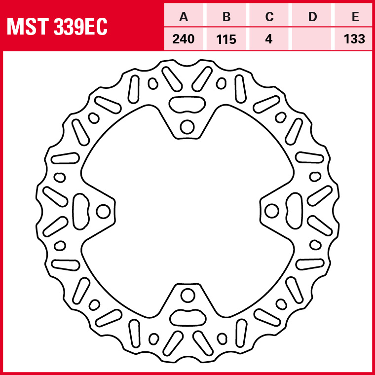 TRW brake disc Off-road Rigid MST339EC