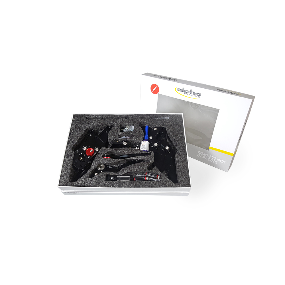 >TRACK< Rearset System black Yamaha MT10 2016- ABE