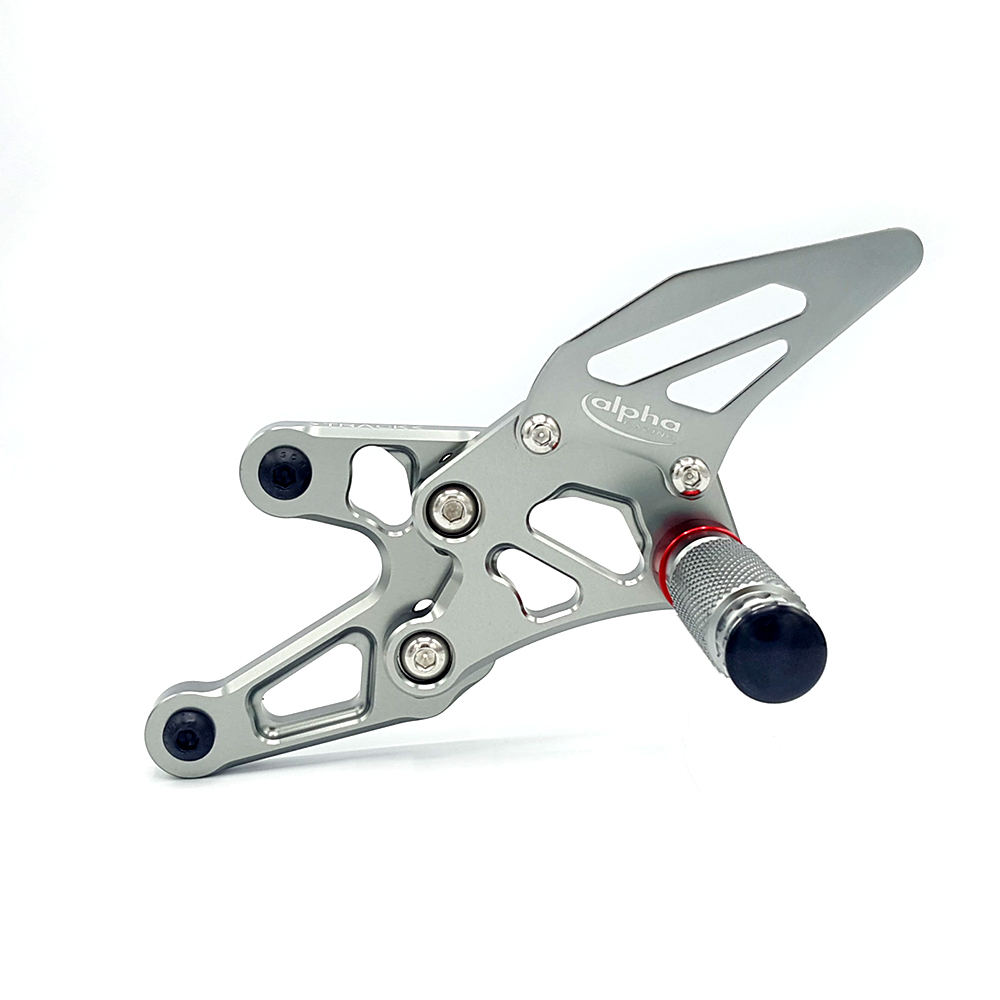 >TRACK< footrestenanlage titanium BMW S1000RR Type K10, model year 2015-16, Type 2R10, model year 2017-, BMW S1000R Type 2R10, model year 2017- ABE