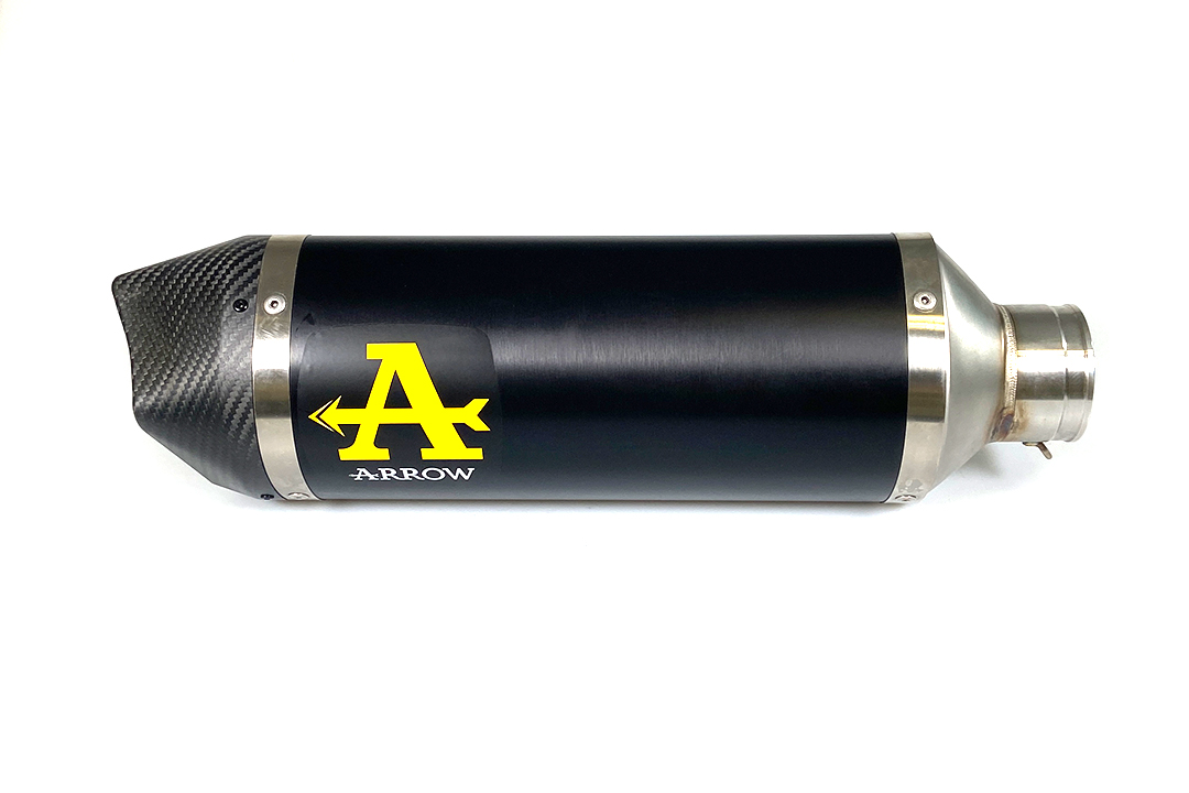 ARROW Exhaust DARK RACE TECH for Aprilia RSV4 / Tuono V4 Factory 1100 2019- in aluminium with carbon end cap