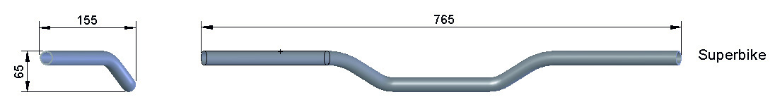 LSL Superbike Handlebar L01, Black