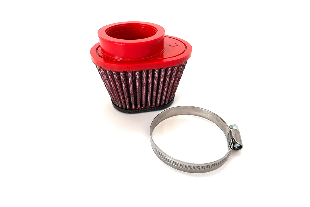 BMC Universal Conical Sport Air Filter, 50 mm Diameter, 70 mm Length, Central, Carbon Cap
