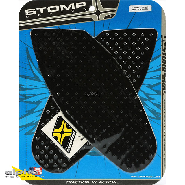 Stompgrip black, Volcano, for Suzuki GSXR600, 2008-2010