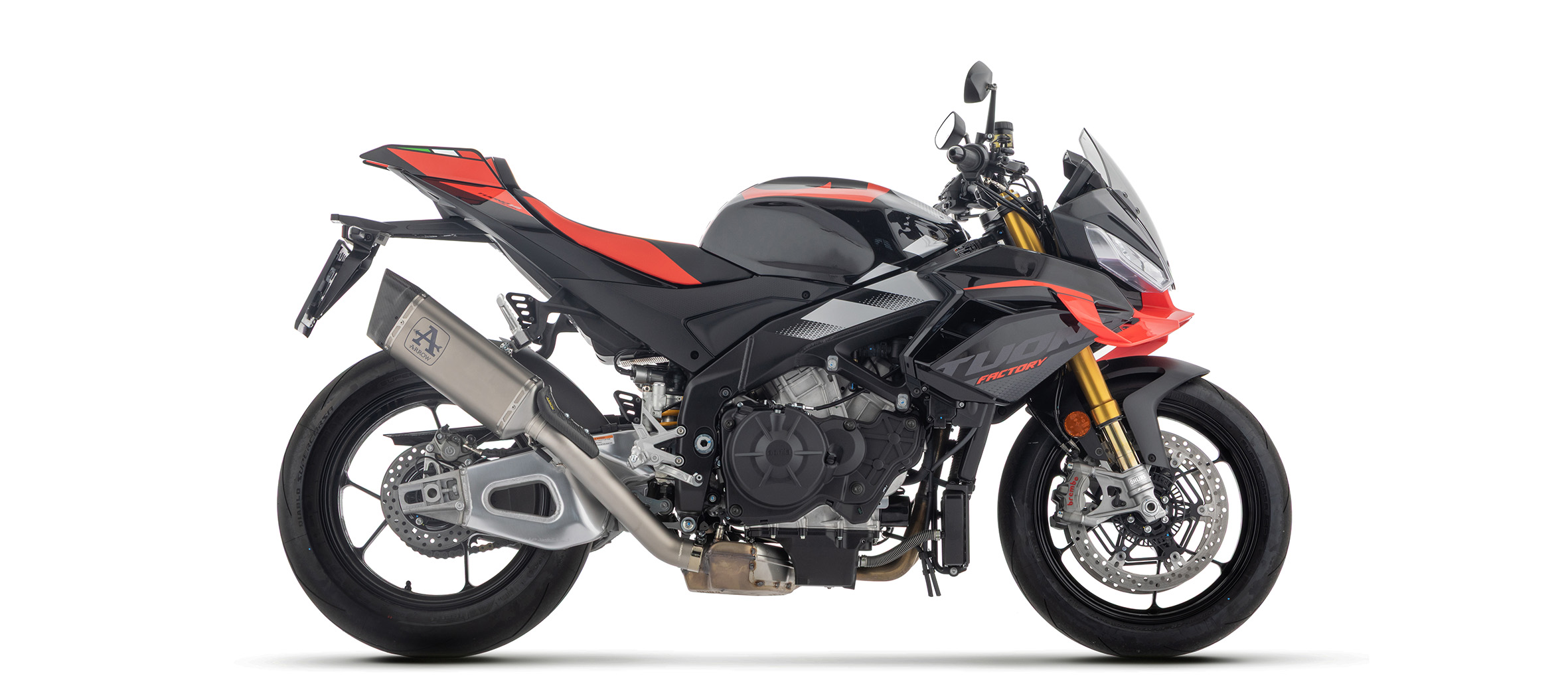 ARROW PISTA Racing Exhaust with Stainless Steel Link Pipe for Aprilia RSV4 1100 Factory 2021-, Tuono V4 2025-