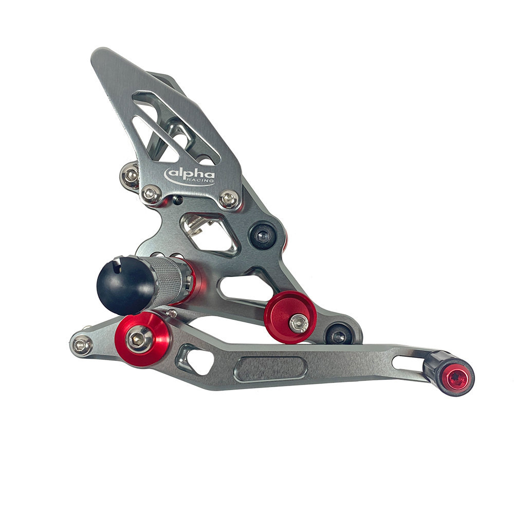 >TRACK< footrestenanlage titanium-coloured Yamaha MT07 from 2014 / MT07 Tracer from 2017 / Tracer 700 from 2018 / XSR700 from 2016 ABE