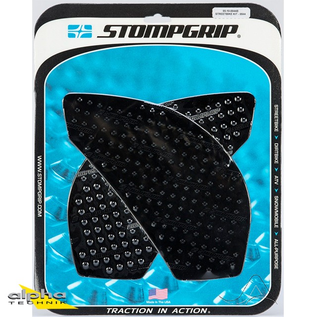 Stompgrip Black, Volcano, for Kawasaki, ER6f, ER6n, Ninja 650, 2012-2016