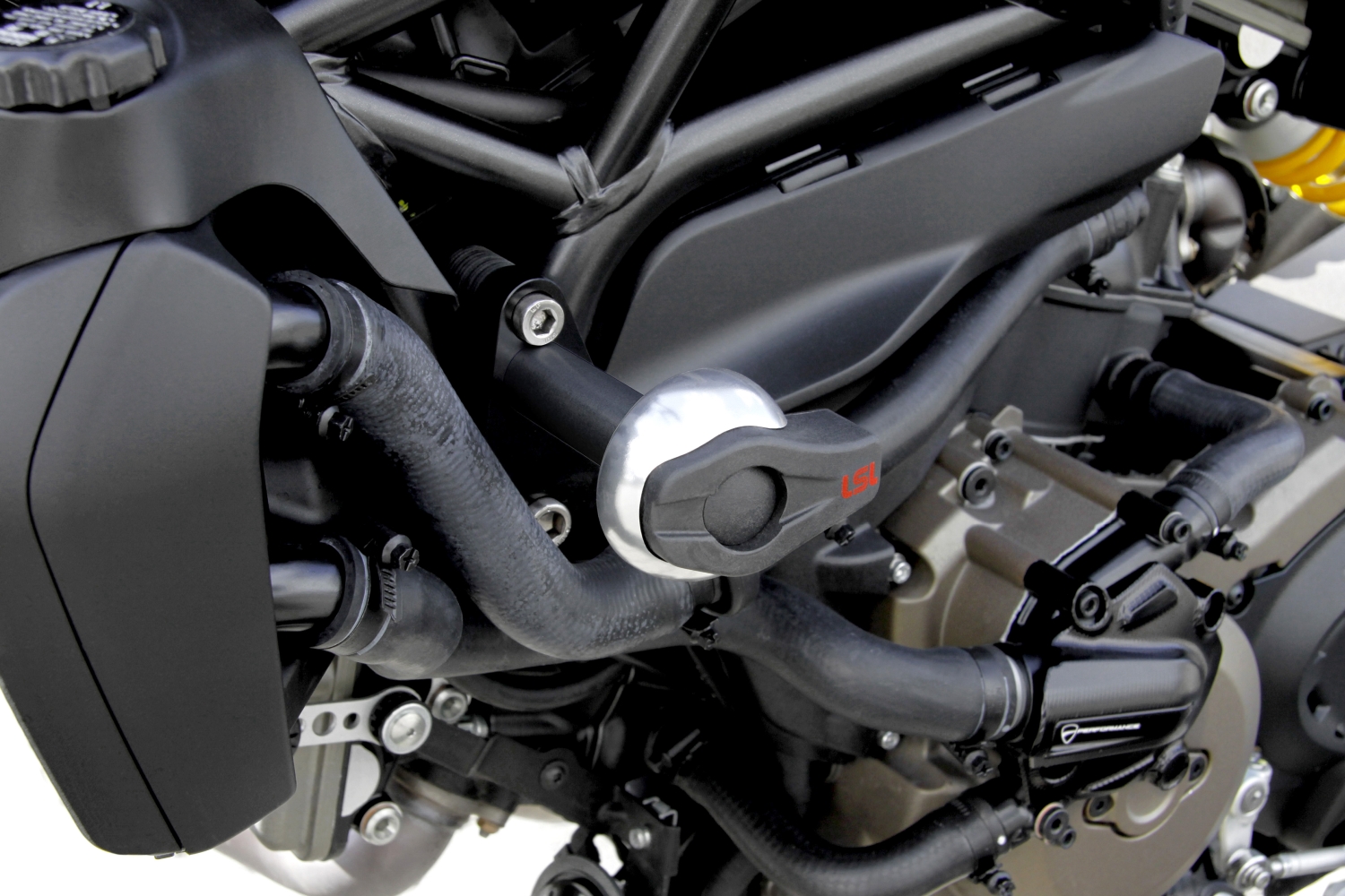 LSL Crash Pad Mounting Kit, for Ducati Monster 821/1200, 14-, black