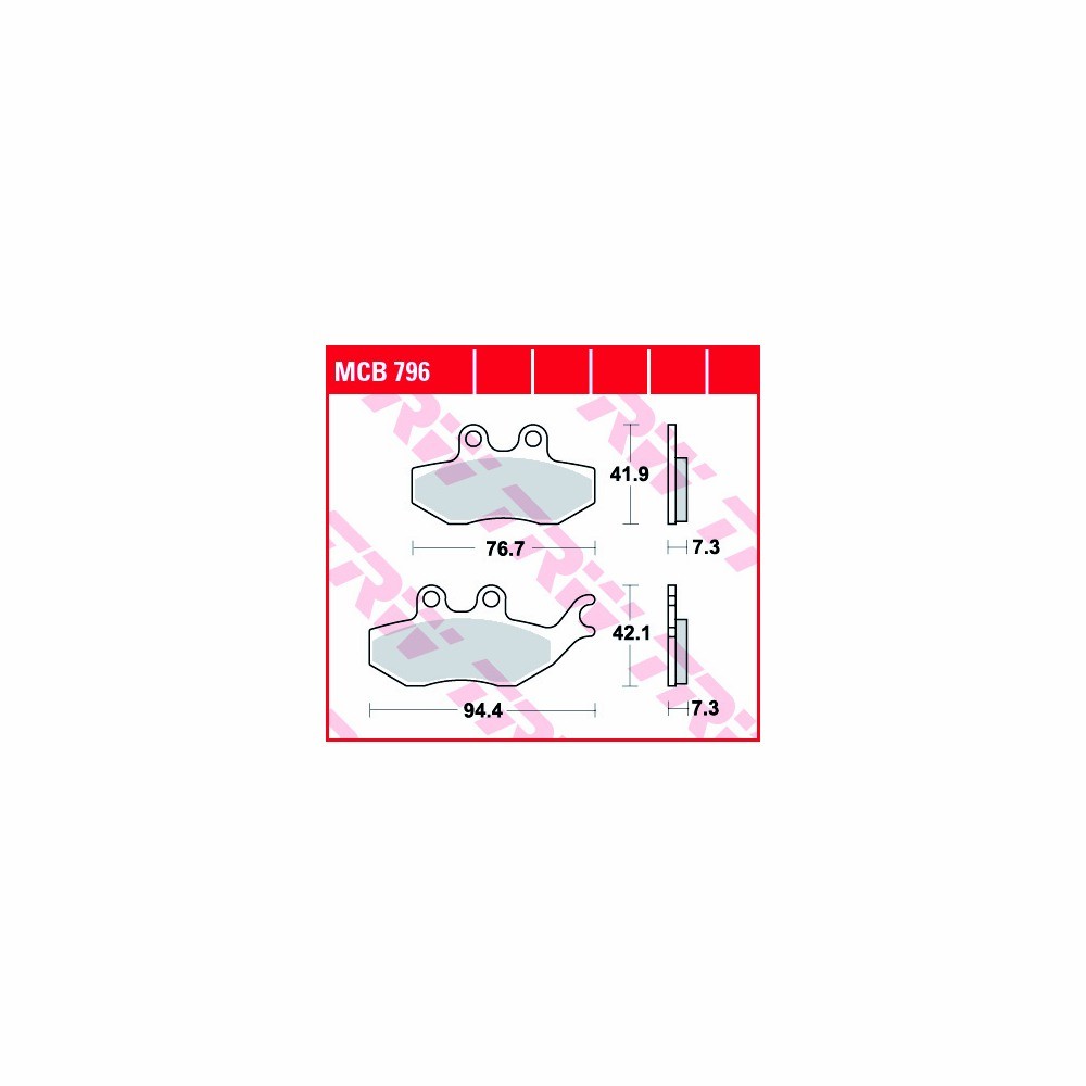 TRW Brake Pad Set Allround MCB796