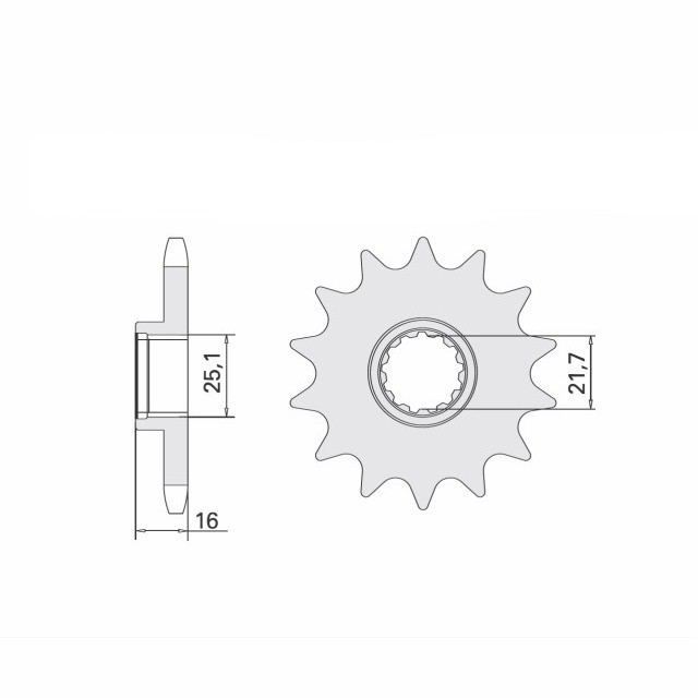 Sprocket, 15 teeth, 525 pitch
