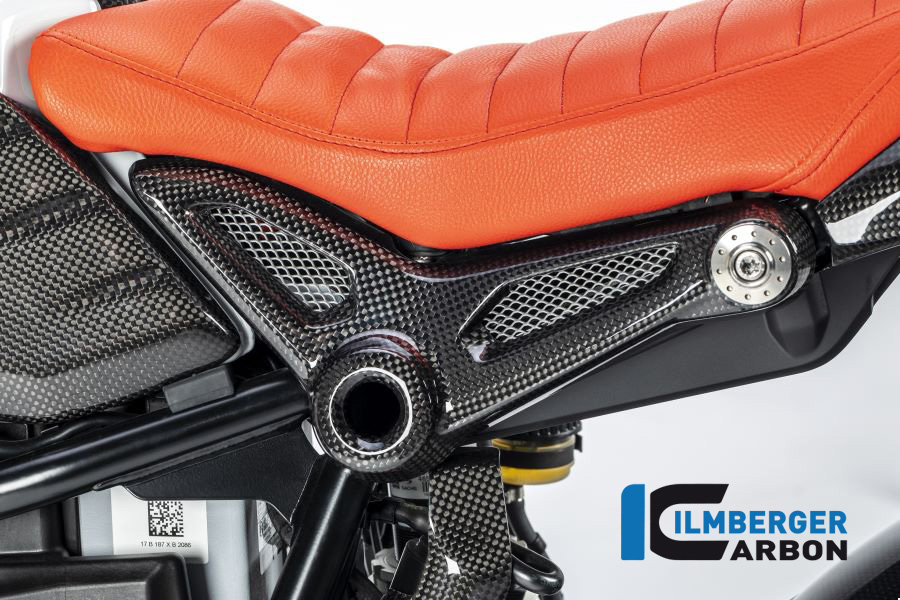 Ilmberger Carbon Cover for the frame tail left side L/S, glossy, BMW R nineT 2014-2017, R nineT Racer, Scrambler, Urban GS 2016-