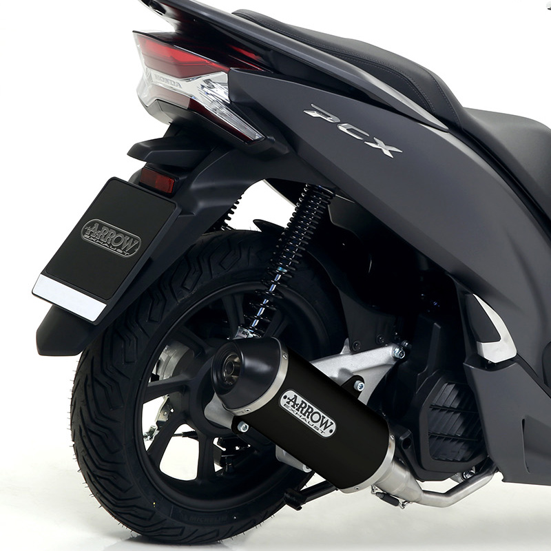 ARROW DARK URBAN Exhaust for Honda PCX 125 2018-, Black Aluminium
