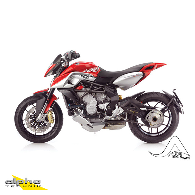 Stompgrip black, Volcano, for MV Agusta Rivale 800, Stradale 800, 2014-2015