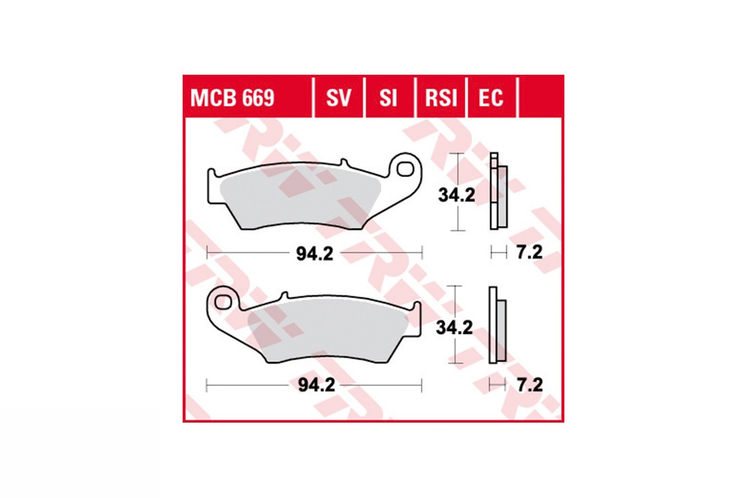 TRW Brake Pad Set MCB669EC