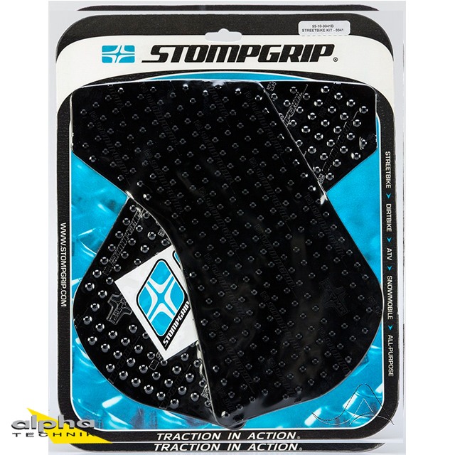 Stompgrip black, Volcano, for Kawasaki KLR650, 2000-2018
