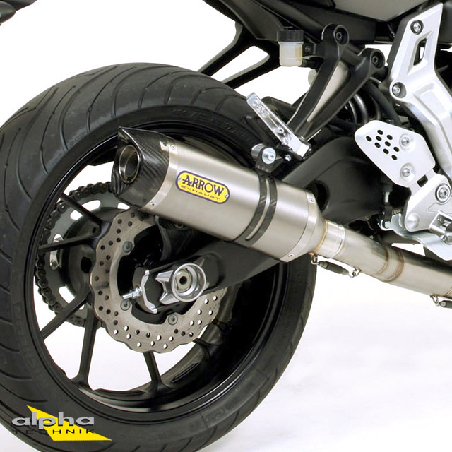 ARROW THUNDER exhaust for Yamaha MT07 / Tracer 700 2014-2020, Titanium (Only with ARROW manifold)
