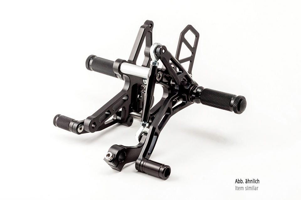 LSL footrest system for Suzuki SV650, 1999-2002, black