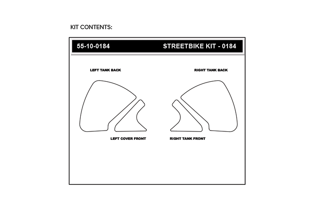 Stompgrip fuel tank Pad clear, Icon, Streetbike fuel tank Kit - fuel tank sides, for Ducati Monster 937 (+), 2021-2022