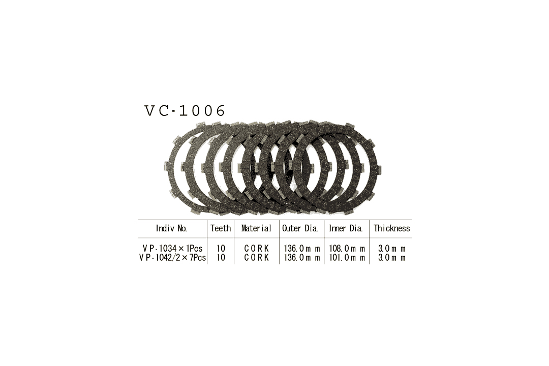 Vesrah clutch disc Kit Honda, Suzuki, KTM