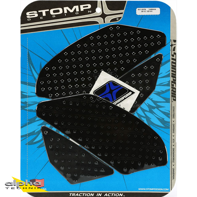 Stompgrip black, Volcano, for Yamaha YZF-R1, 2009-2014