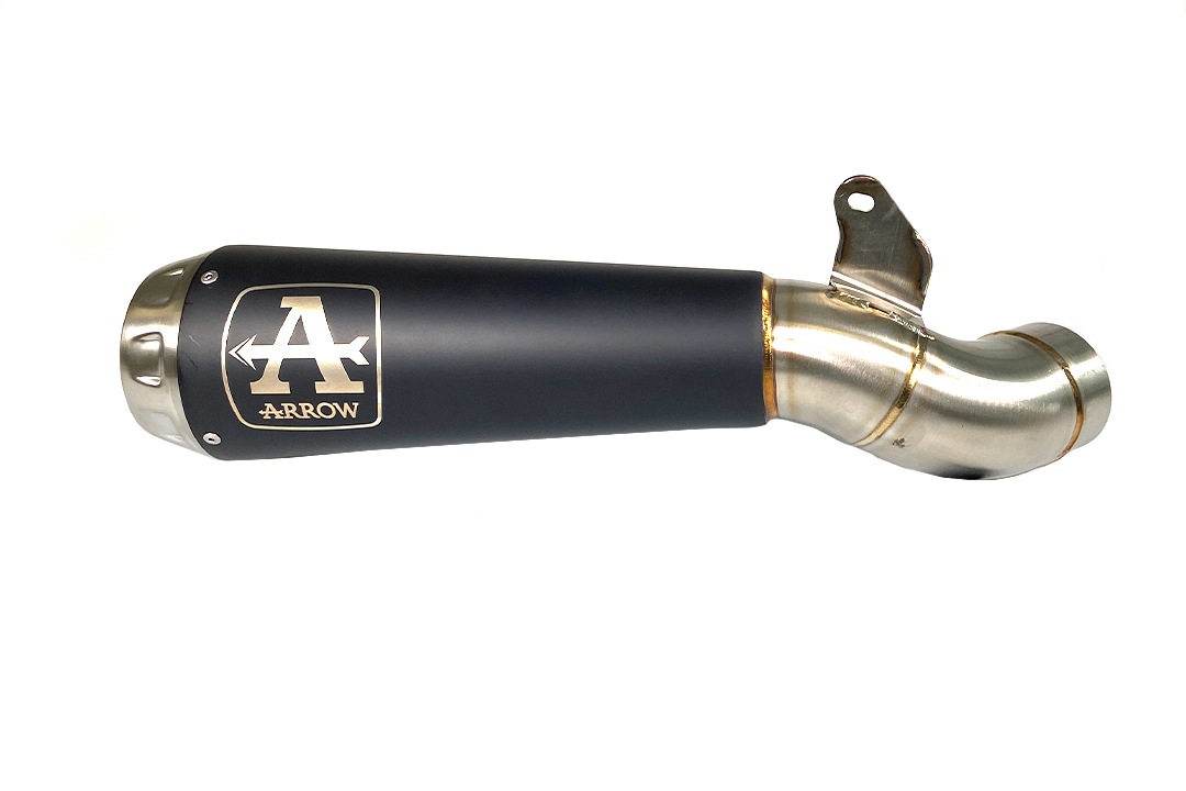 ARROW DARK PRO-RACE Exhaust for Ducati Scrambler 800 2017-, Black Stainless Steel