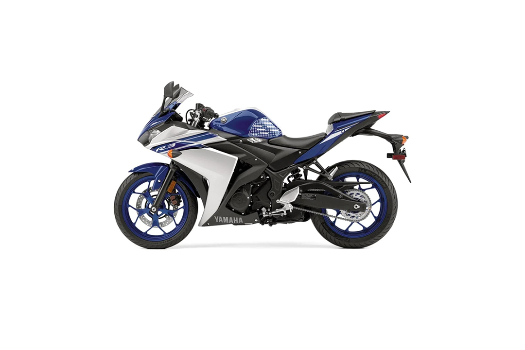 Stompgrip black, Icon, for Yamaha YZF-R3, YZF-R25, 2015-2018