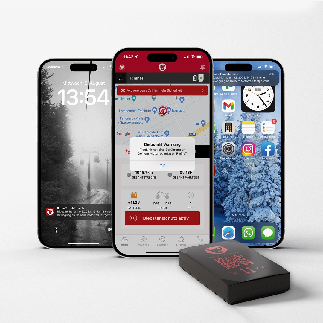 Ridelink Wingman GPS Tracker & Anti-Theft Alarm