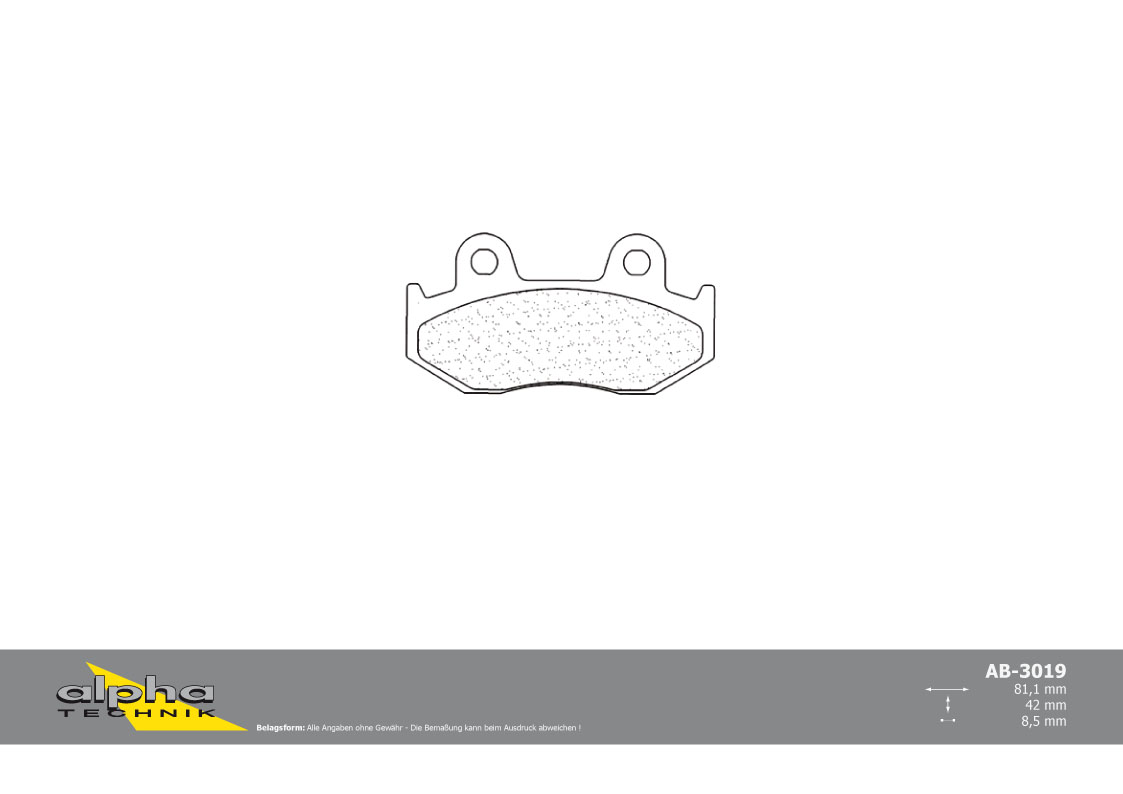 alpha Technik brake pad for Scooters with ABE