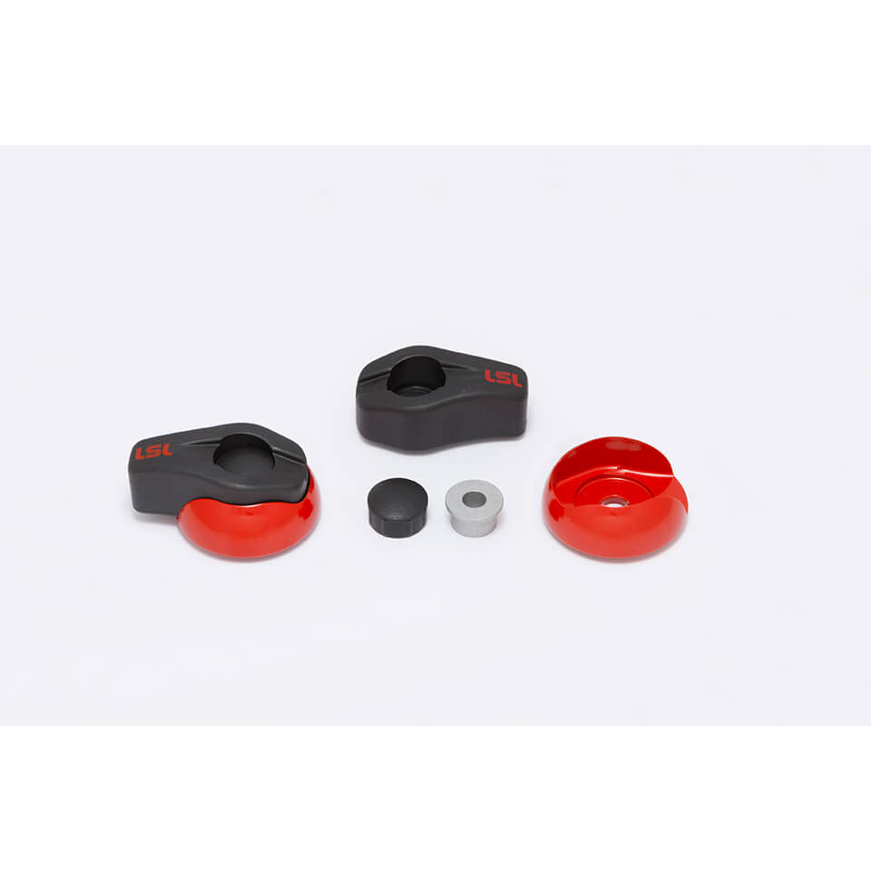 LSL Crash Pad Classic Heads, signal red, Pair