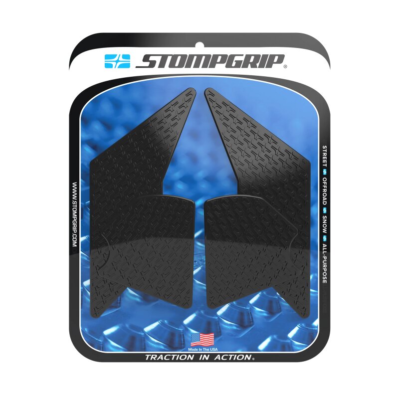 Stompgrip fuel tank Pad, Black, Icon, Streetbike fuel tank Kit Yamaha Tenere 700, 2021-2025