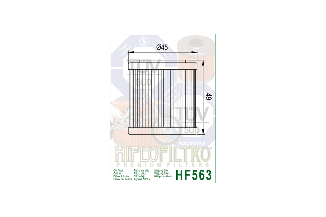 HIFLO oil filter HF563 for various Aprilia and Husqvarna models