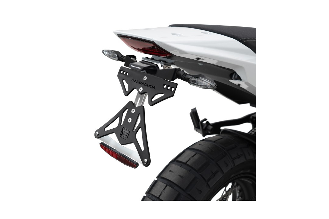 Barracuda Number Plate Holder for Moto Morini X-Cape 2021- for use with Original Indicators