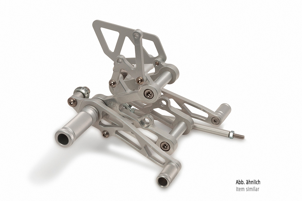 LSL Rearset Kit for Kawasaki Z750/R, 2007- /Z1000, silver