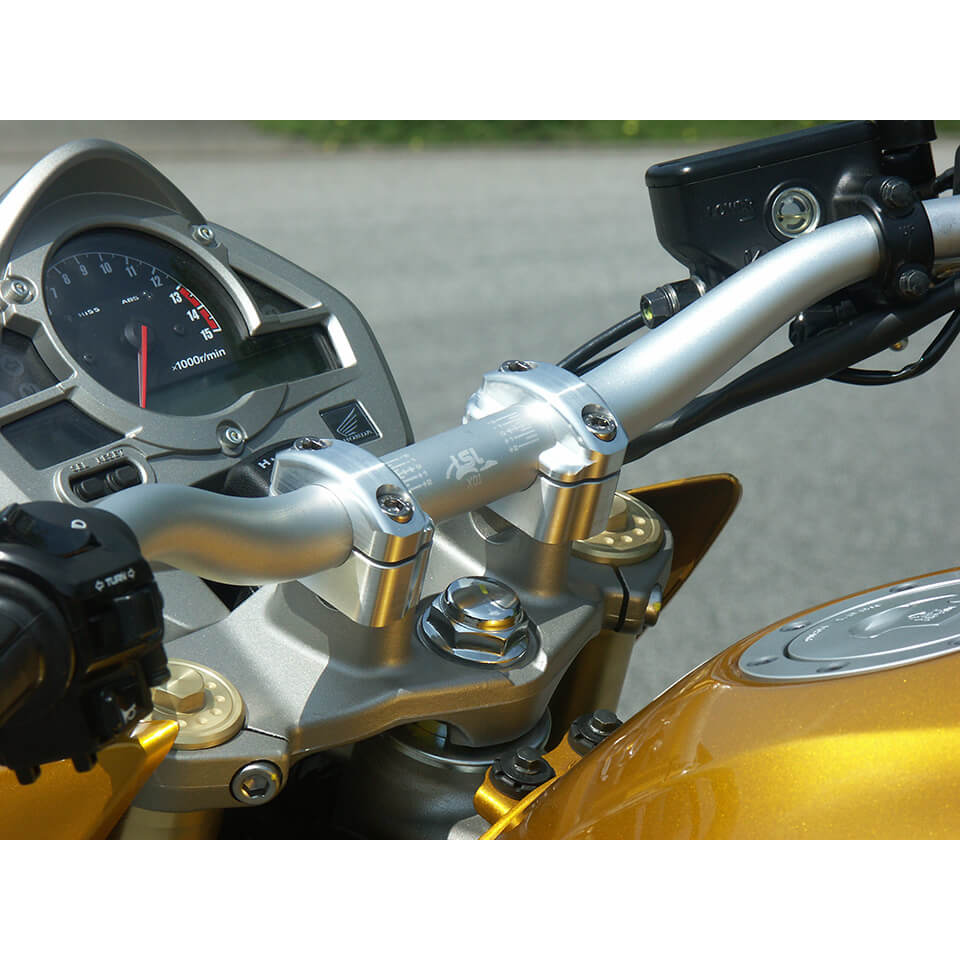 LSL Handlebar Risers Ø22.2/Ø28.6, silver, +25mm Rise