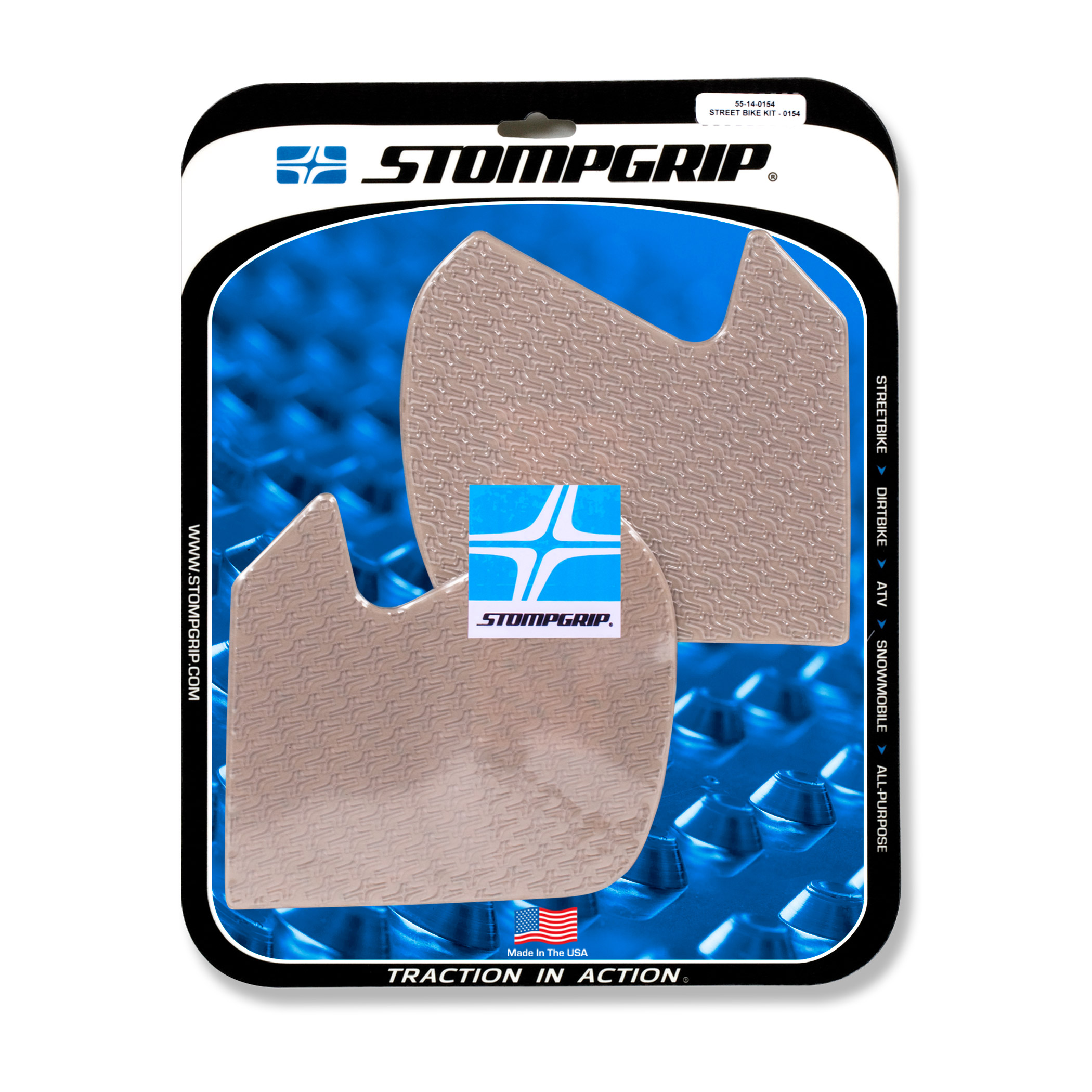 Stompgrip Traction Pads Clear, for BMW G310R, 2016-2019