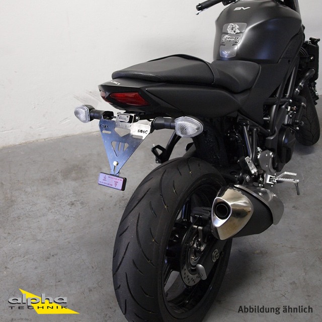 alpha Technik Number Plate Holder Suzuki SV650, Type WCX0, WCX1, Model Year 2016-