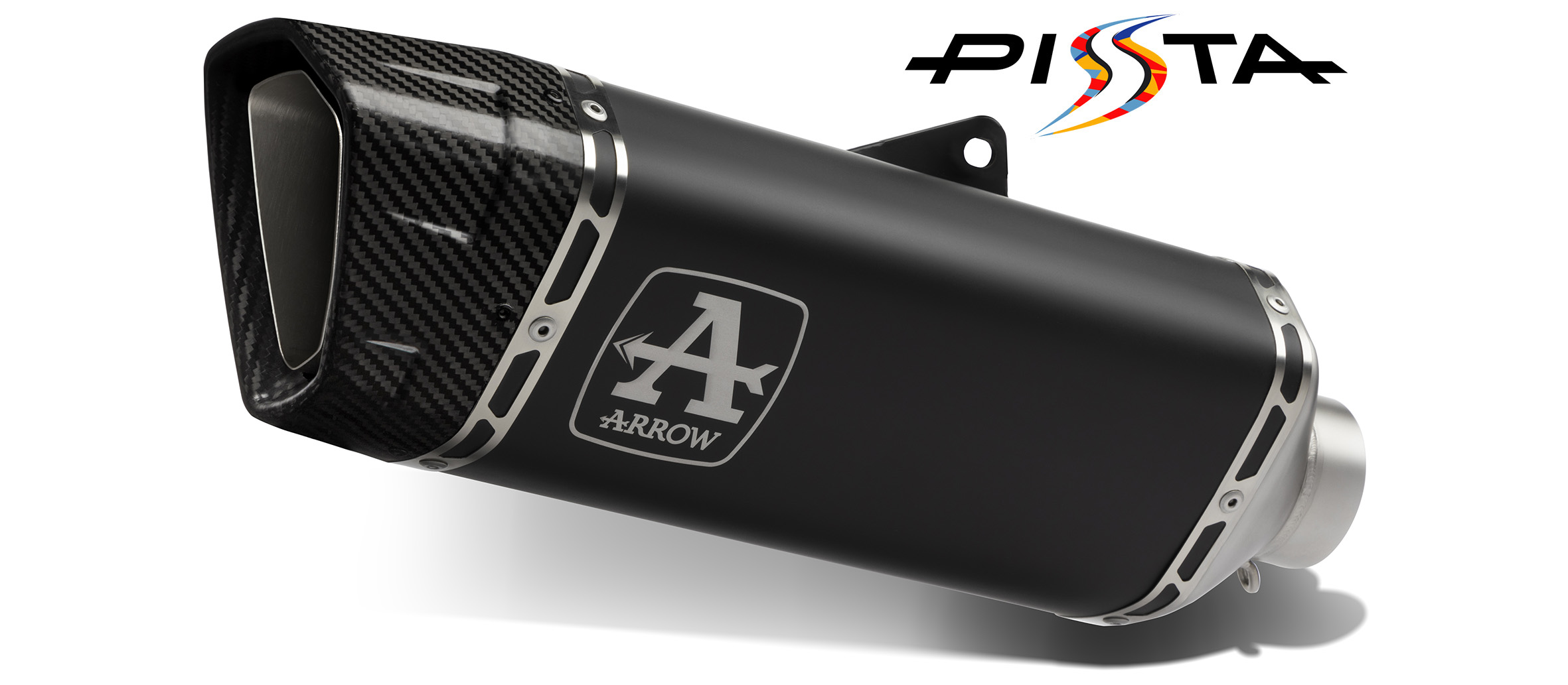 ARROW PISTA Slip-On Black Aluminium for KTM 990 RC R, 2025-