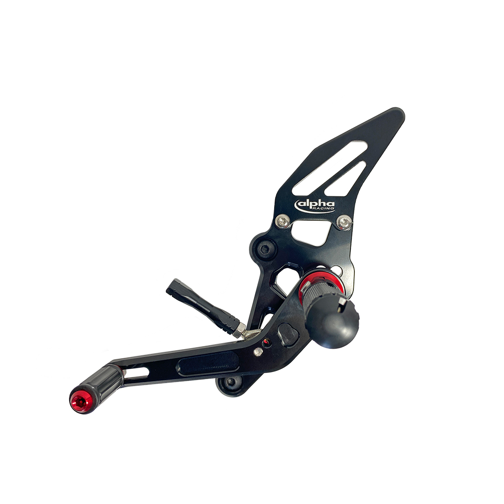 >TRACK< footrest system, black, Yamaha MT07 from 2014 / MT07 Tracer from 2017 / Tracer 700 from 2018 / XSR700 from 2016 ABE