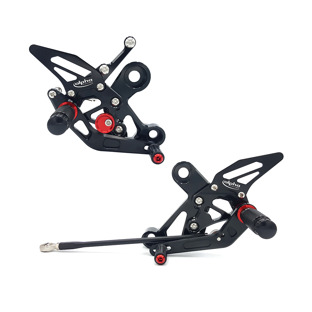 >TRACK< footrest rearset system, black, Yamaha MT09 from 2014 / MTN850-A from 2017 / MTM-850 from 2016 ABE