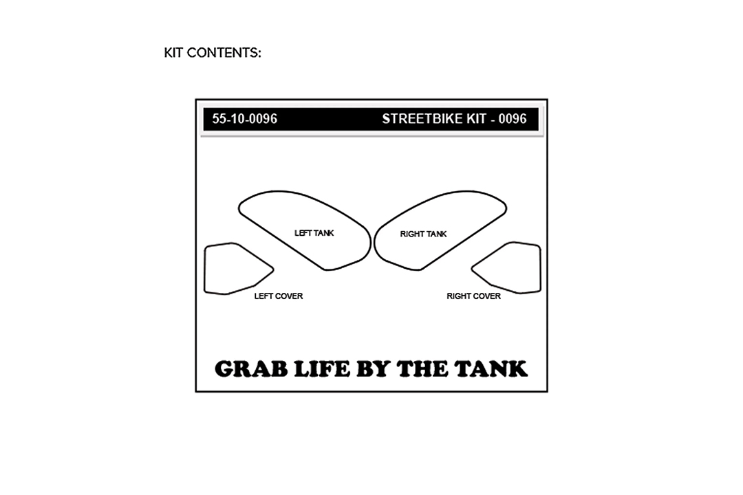 Stompgrip fuel tank Pad hybrid, Icon, for Honda CB300F, 2015-2018