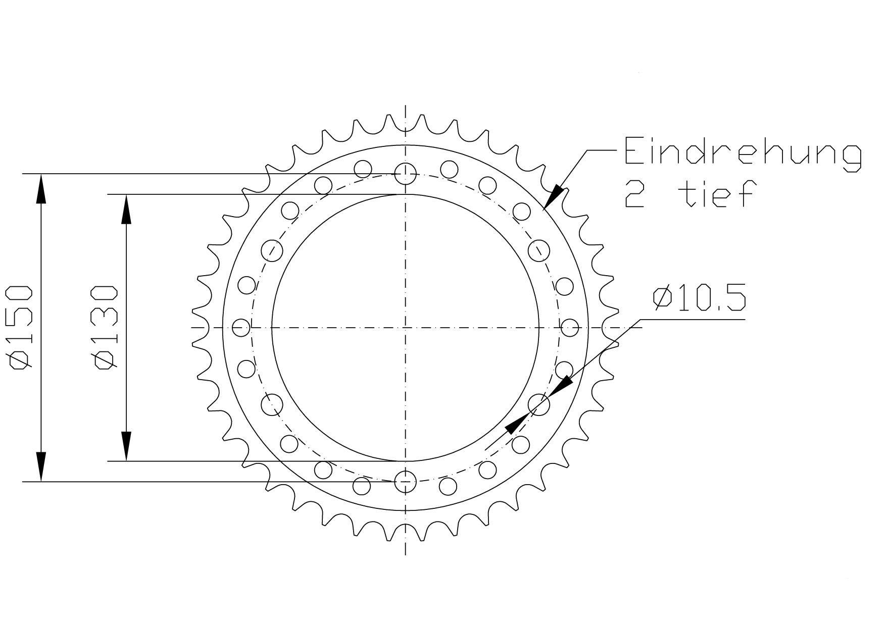 rear sprocket Aluminium, YAMAHA Z-46
