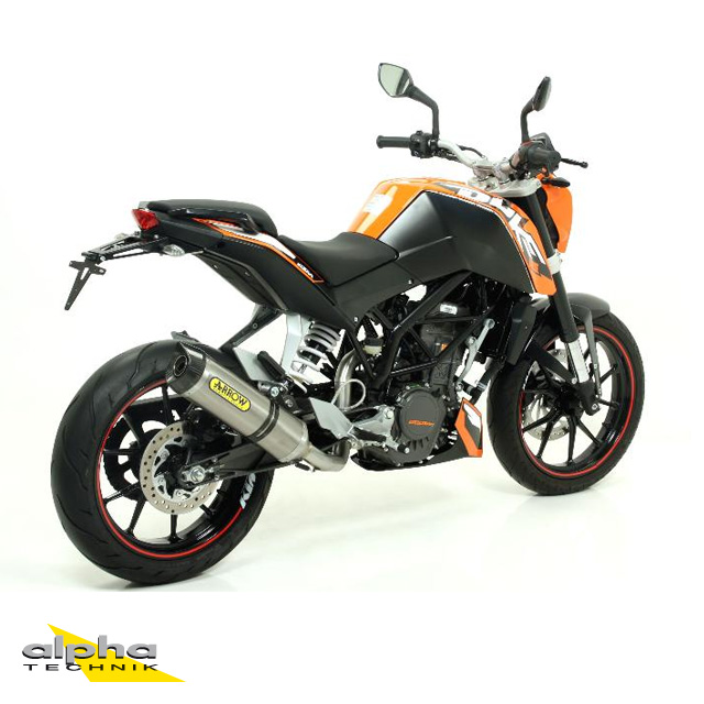 ARROW THUNDER Exhaust for KTM Duke 125 / Duke 200 2011-2016, Titanium (Only with ARROW Mid-Pipe)