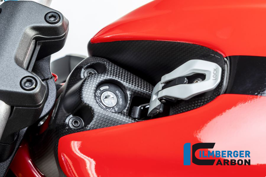 Ilmberger Carbon Ignition Lock Cover, Matt, Ducati Monster 1200, 1200S 2017-