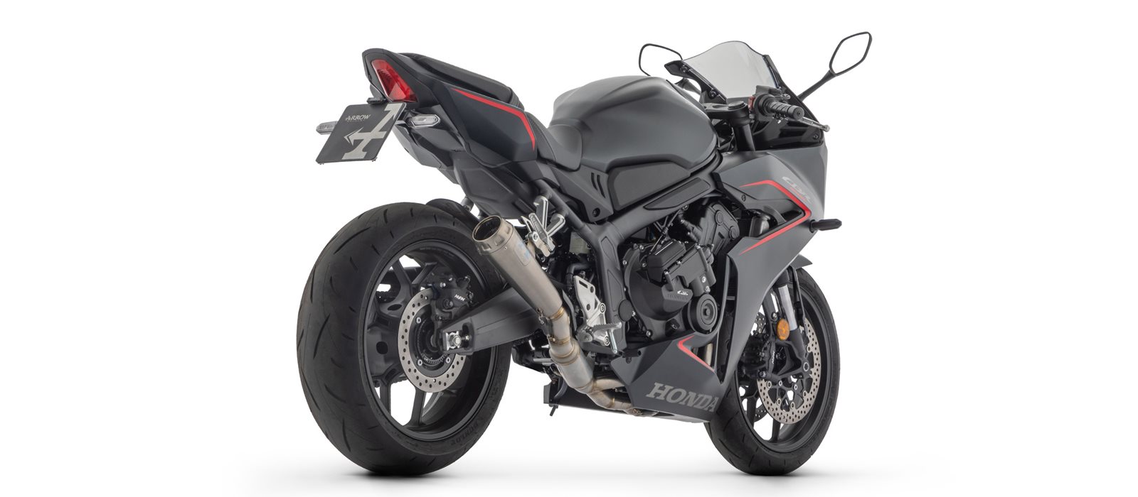 ARROW PRO RACE Full Racing Exhaust System for Honda CBR650R, CB650R 2024-, Black Stainless Steel