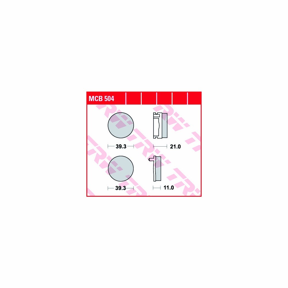 TRW brake padsatz Allround MCB504 fronte