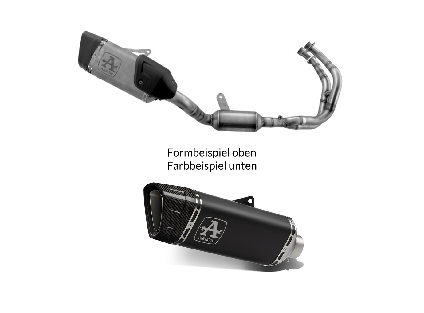 ARROW exhaust system PISTA DARK for Yamaha R7 Model Year 2021-