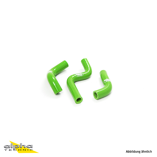SAMCO SPORT Silicone Hose Kit, Green, for Kawasaki KX85 KX112 KX100 Model Year 2014-2023