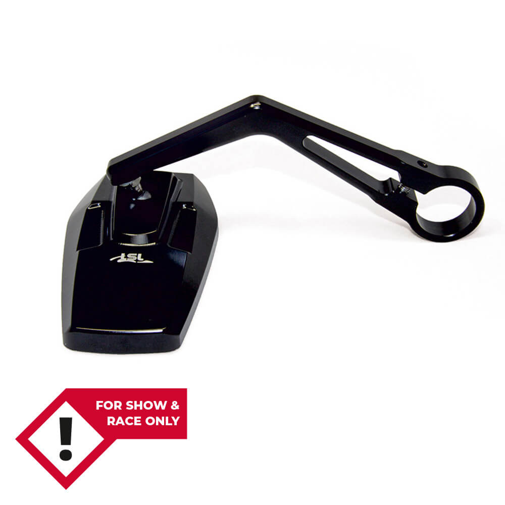 LSL GONIA handlebar End Mirror, black, without street approval, usable for right side R/S and left side L/S